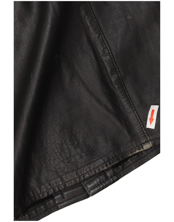 Vintage Mens Leather Jacket UK 38 Medium Black