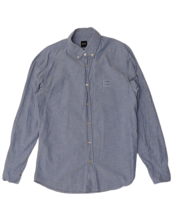 HUGO BOSS Herrenhemd, Größe L, Blau