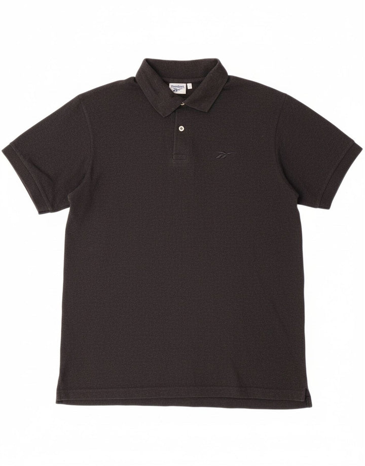 REEBOK Mens Polo Shirt Medium Black Cotton Vintage Reebok and Second-Hand Reebok from Messina Hembry 