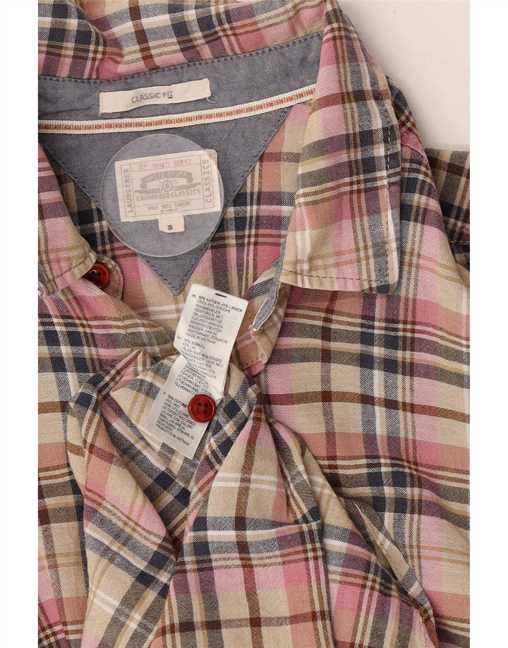 White Stuff Mens Short Sleeve Classic Fit Shirt Small Multicoloured Check