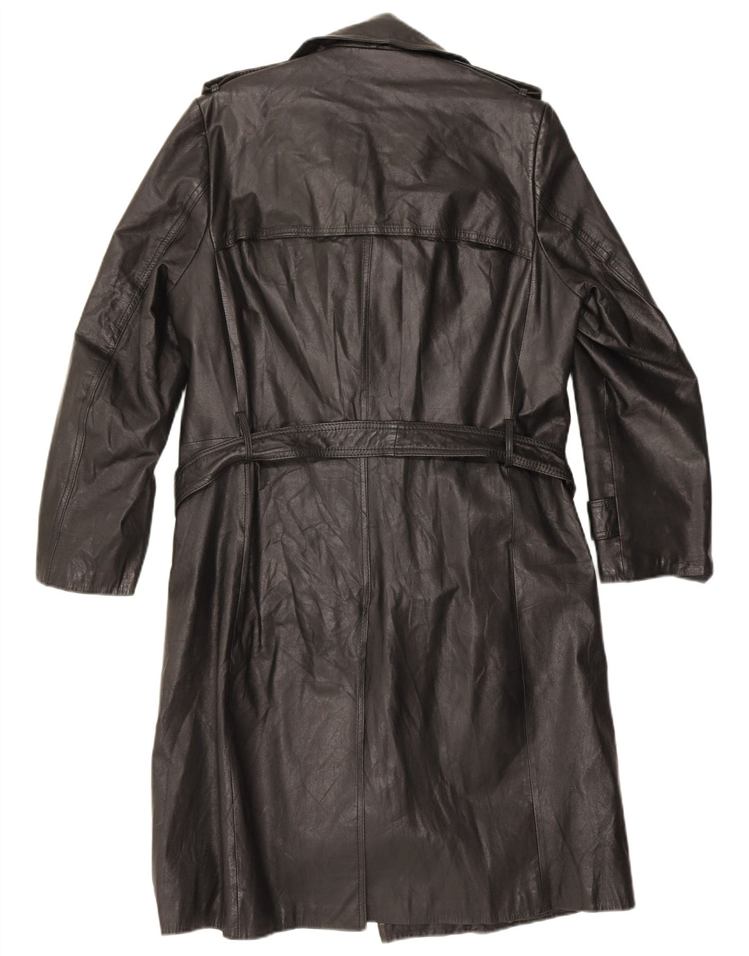 Vintage Mens Leather Coat EU 46 Small Black