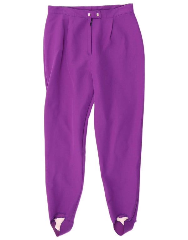 Vintage Dame Stigbøjlebukser IT 46 Large W28 L29 Lilla Akryl Sports