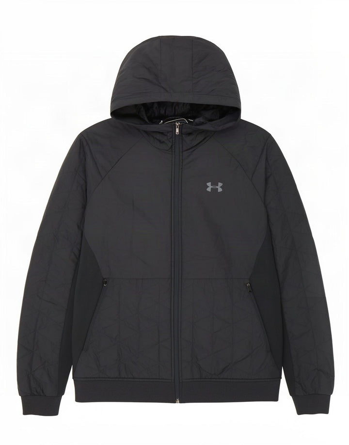 Giacca trapuntata con cappuccio da uomo Under Armour UK 40 Large in poliestere blu navy