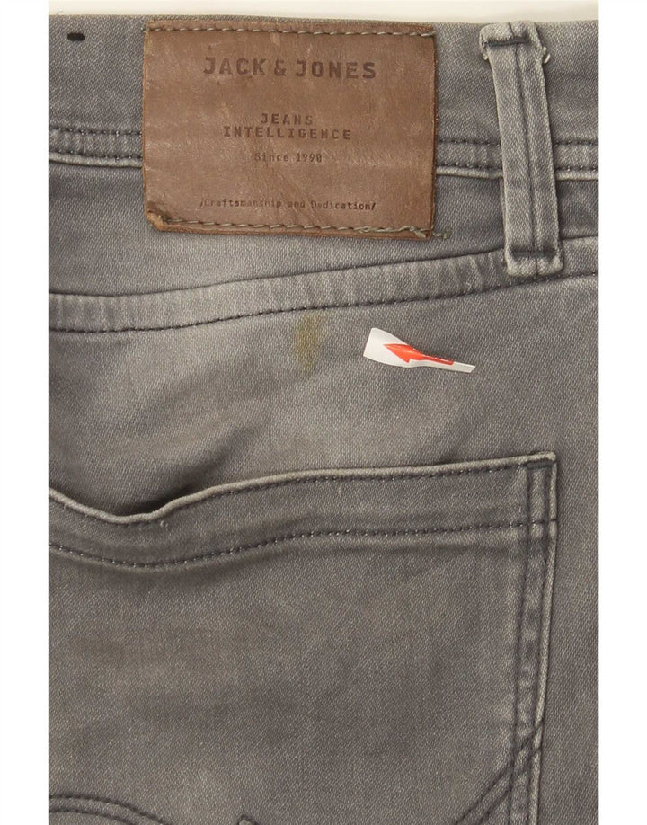Jack & Jones Mens Slim Jeans W29 L32 Grey Cotton