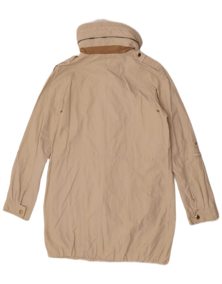 Massimo Dutti Dame Hooded Parka Jacket UK 10 Small Beige