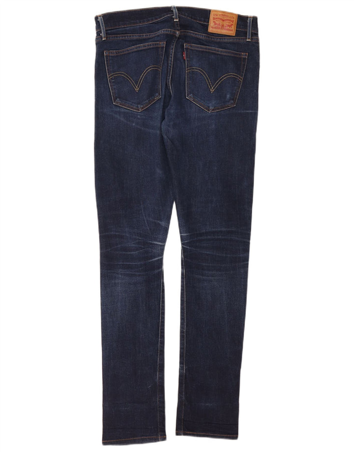LEVI'S Womens Slim Jeans W30 L32 Navy Blue Cotton