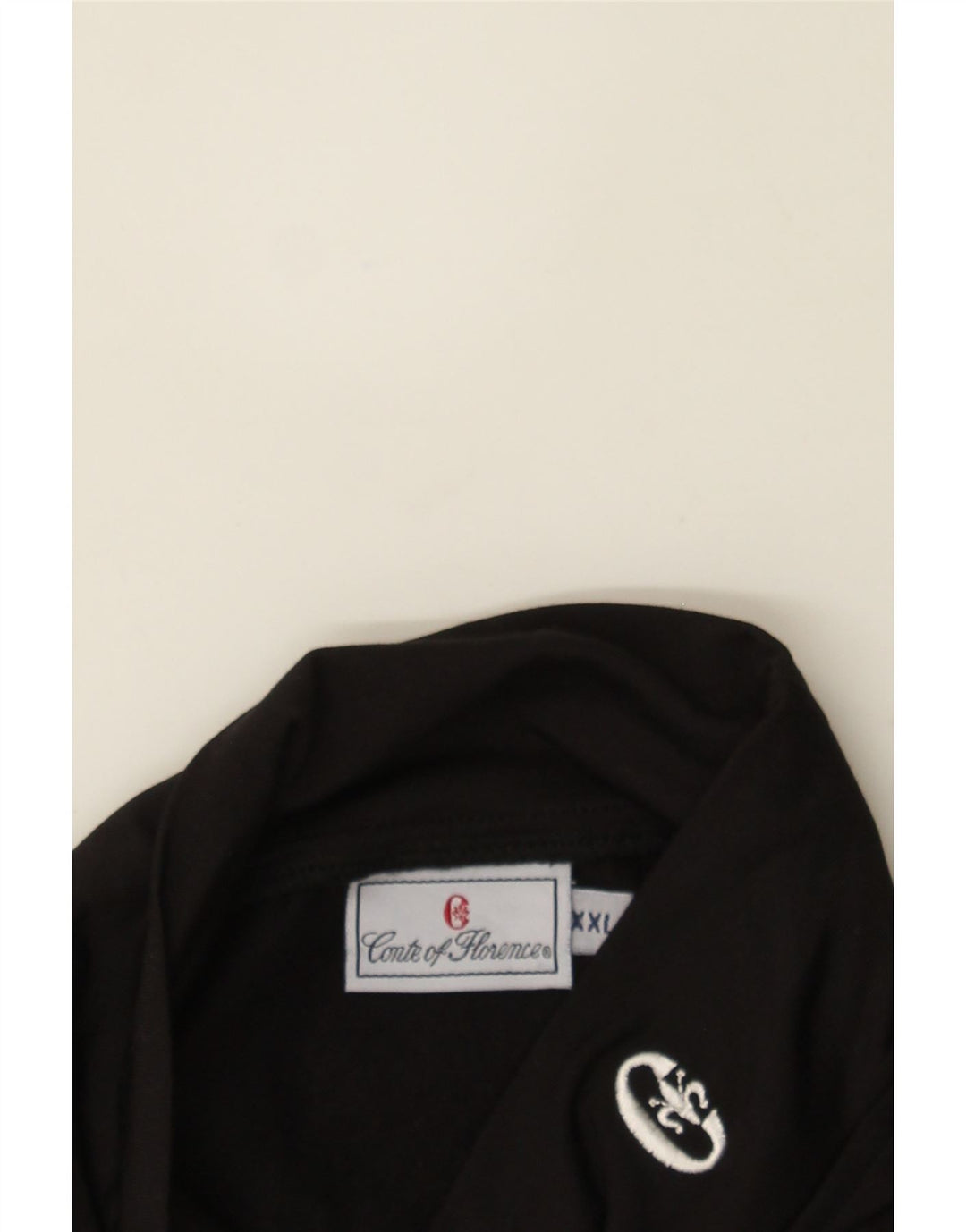 CONTE OF FLORENCE Mens Top Long Sleeve 2XL Black Polyester Vintage Conte of Florence and Second-Hand Conte of Florence from Messina Hembry 