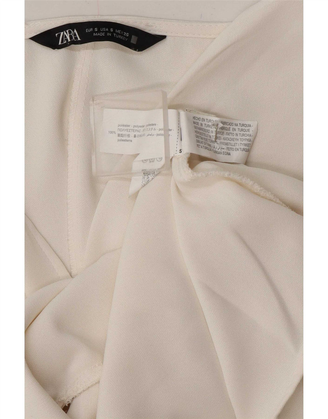Zara ženska bluza UK 10 Mali bijeli poliester