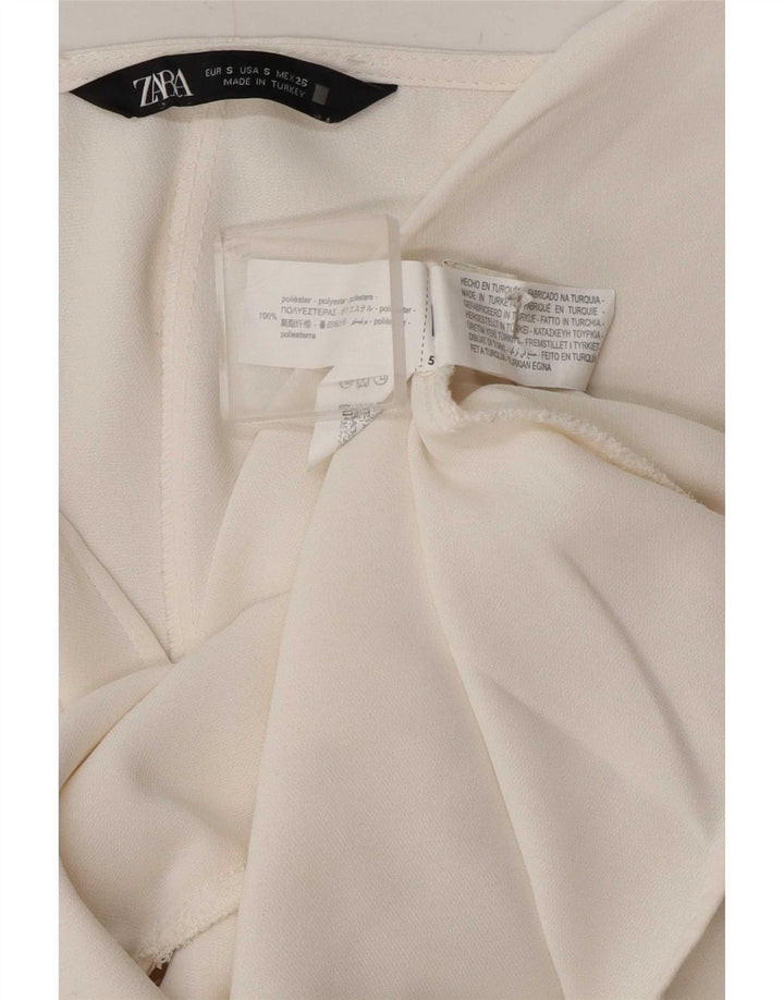 Zara ženska bluza UK 10 Mali bijeli poliester