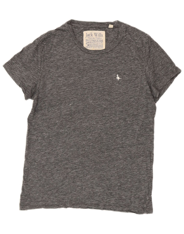 T-shirt da uomo Jack Wills Top in cotone screziato grigio medio