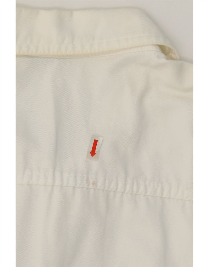 BENETTON Womens Denim Jacket UK 12 Medium White Vintage Benetton and Second-Hand Benetton from Messina Hembry 
