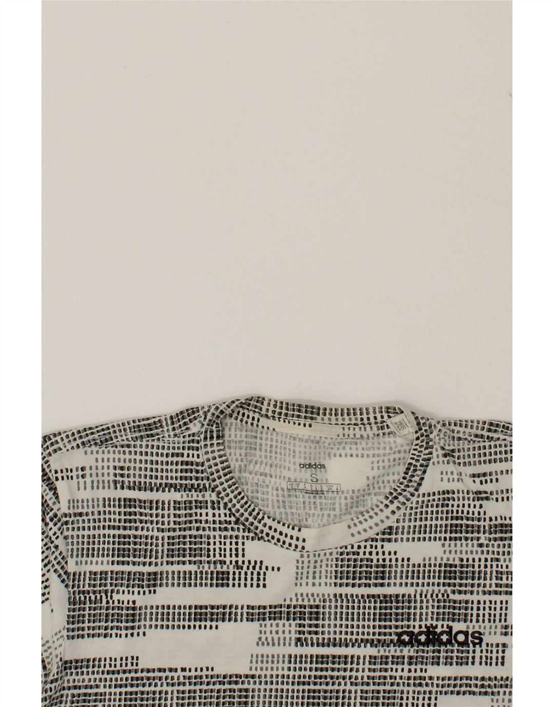 ADIDAS Mens T-Shirt Top Small Grey Spotted Cotton Vintage Adidas and Second-Hand Adidas from Messina Hembry 