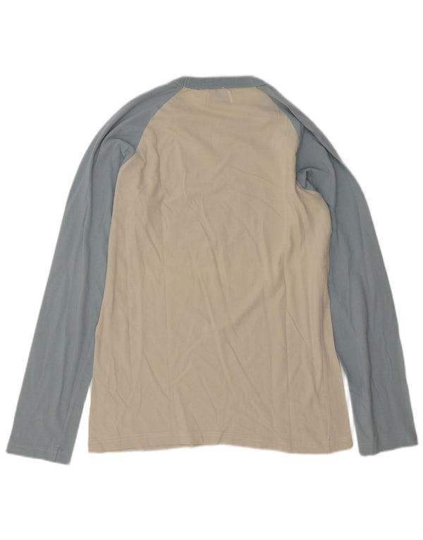 Top gráfico masculino Replay manga comprida médio off white algodão colorblock