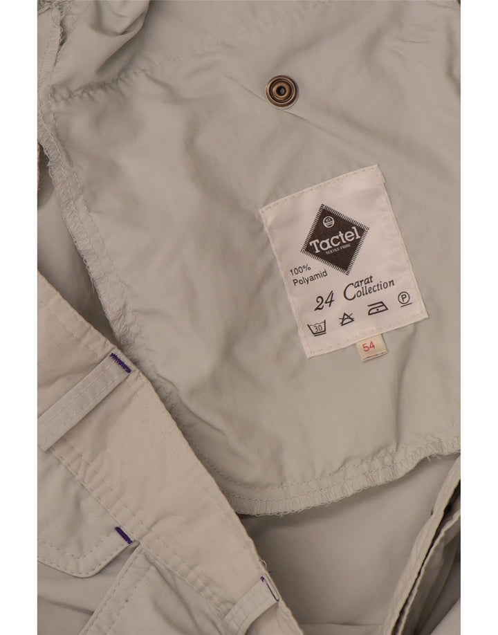 Tactel Pantalon Chino Pegged Homme W36 L30 Gris Polyamide