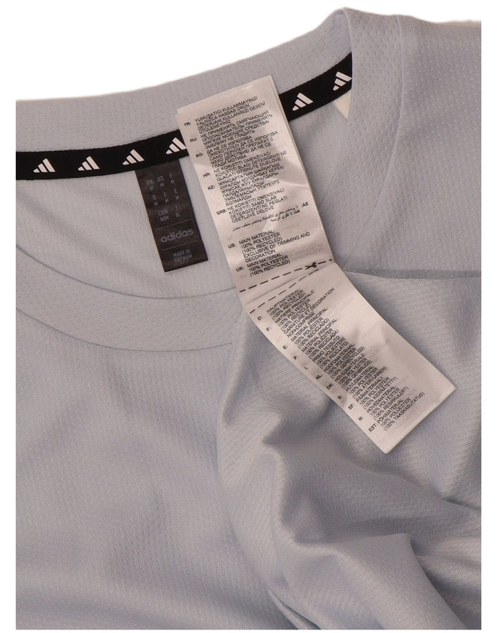 Adidas Mens T-Shirt Top Medium Grey Polyester