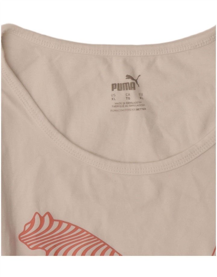 Puma Womens Graphic Vest Top UK 18 XL White