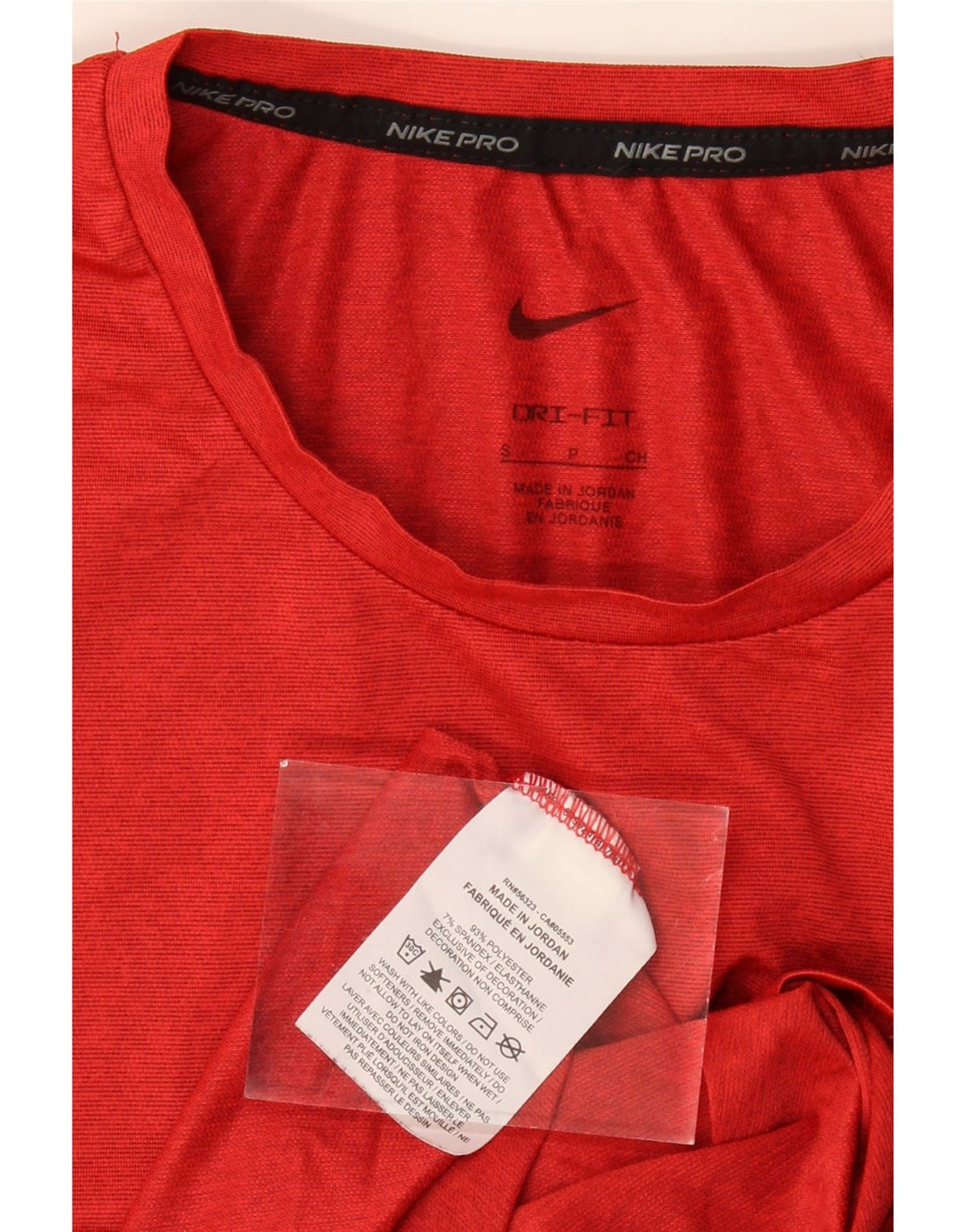 NIKE Mens Dri Fit T-Shirt Top Small Red Pinstripe Polyester