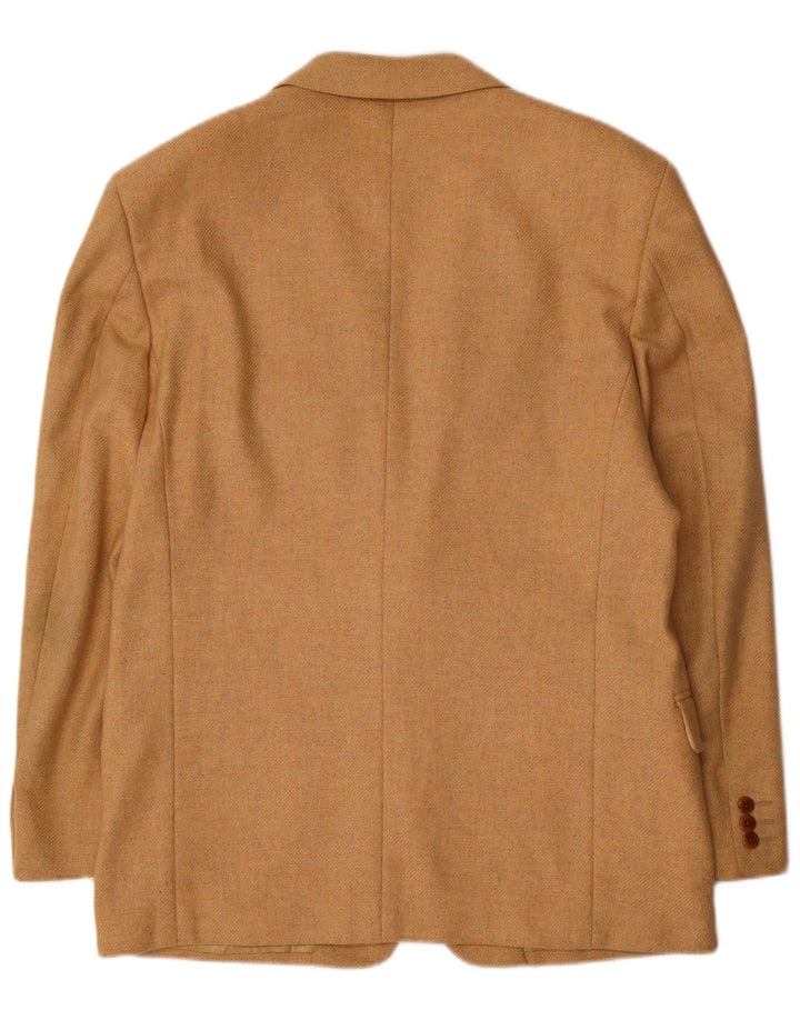 VALENTINO Mens 2 Button Blazer Jacket IT 52 XL Beige Virgin Wool