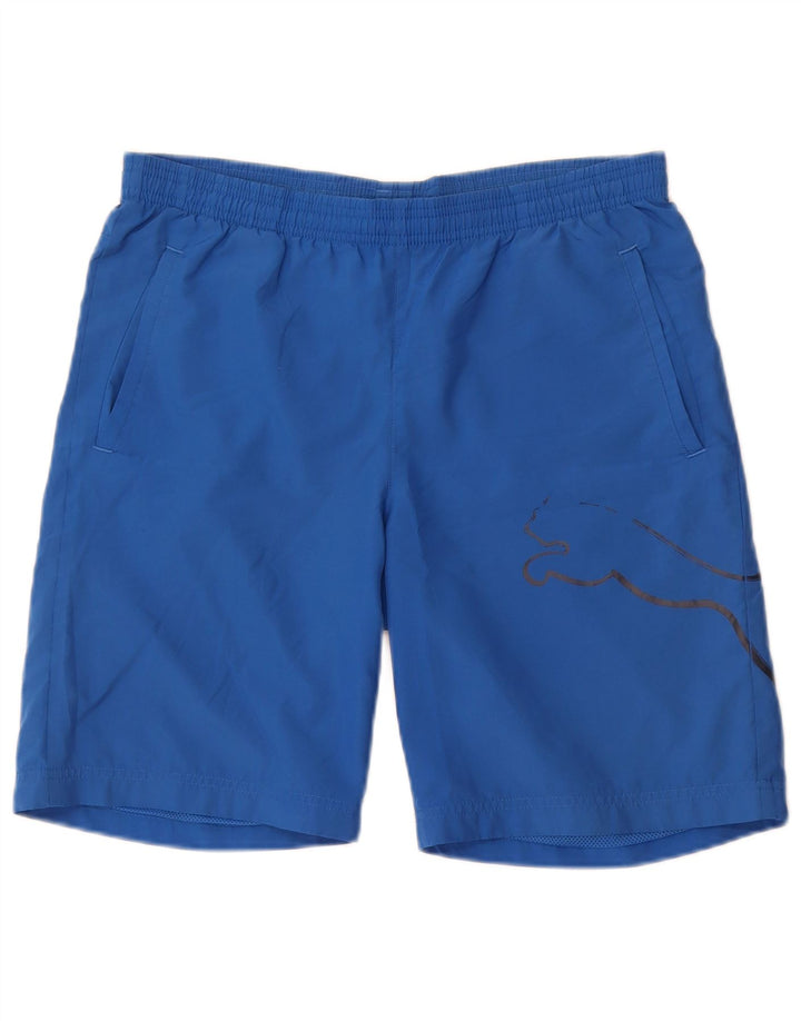 Puma Boys Graphic Sport Shorts 13-14 Years  Blue Polyester
