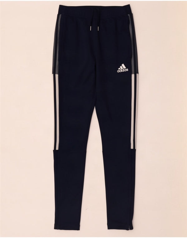 Adidas Pantalon de survêtement pour femme UK 10 Small Bleu marine Polyester