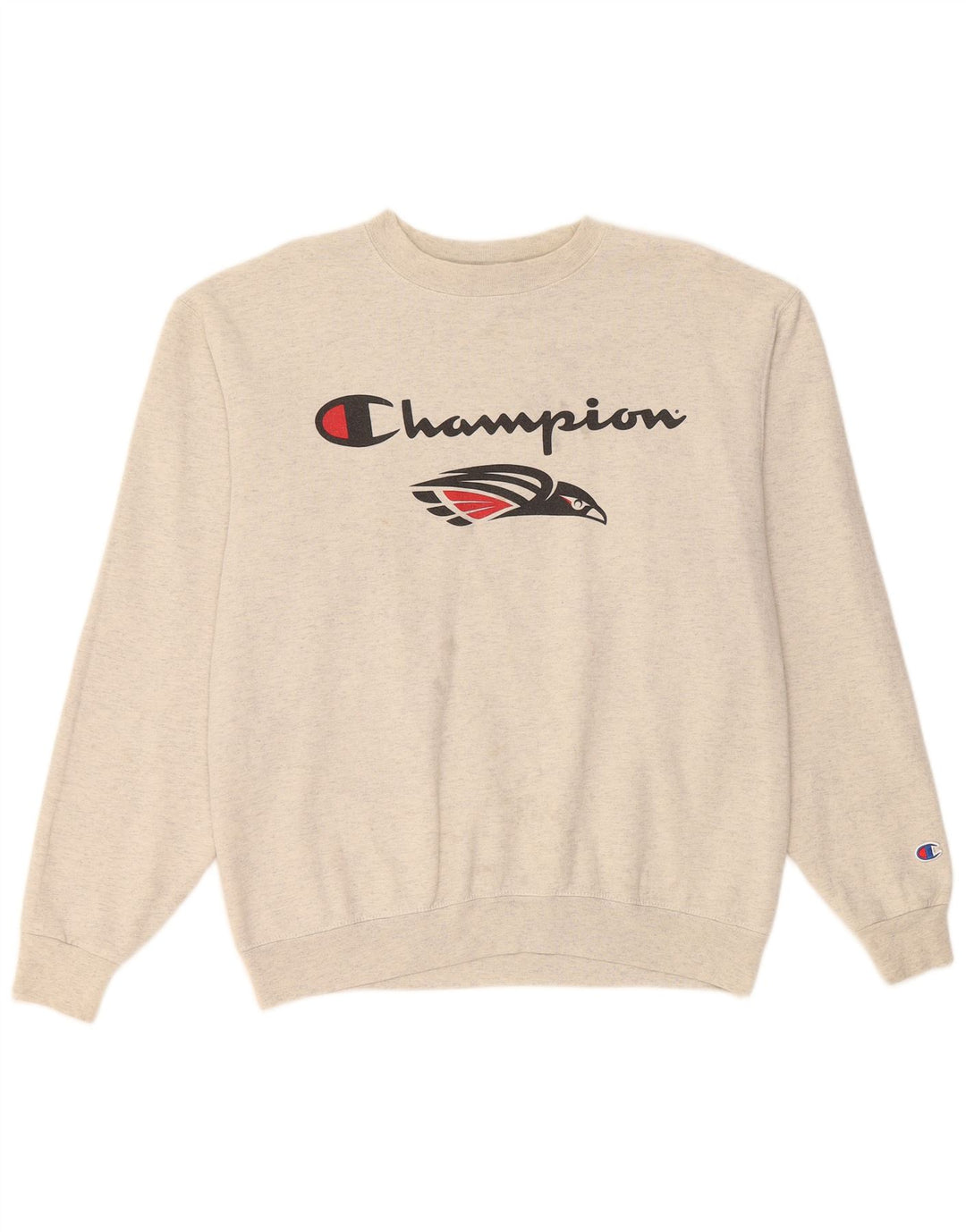 CHAMPION Womens Graphic Sweatshirt Jumper UK 14 Medium Grey