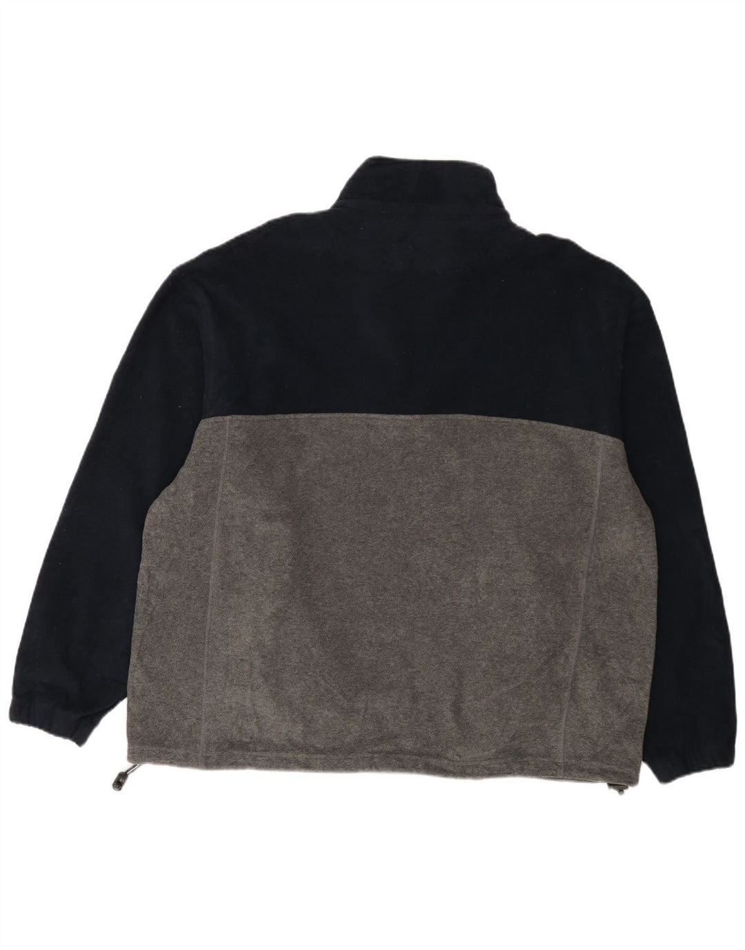 Champion Mens Zip Neck Fleece Jumper XL Navy Blue Colourblock Polyester