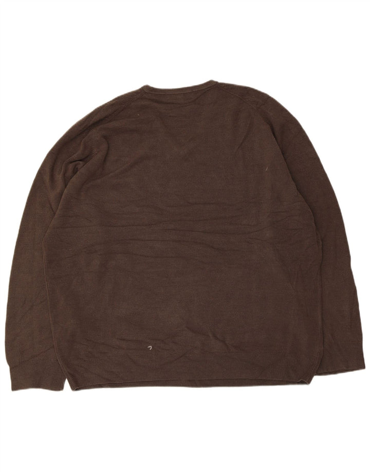 Marks & Spencer Pull col V pour homme 2XL Gris Acrylique