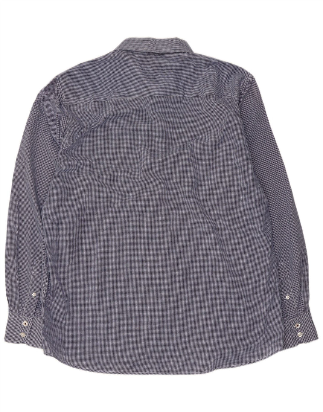 PIERRE CARDIN Mens Regular Fit Shirt 2XL Blue Gingham Polyester