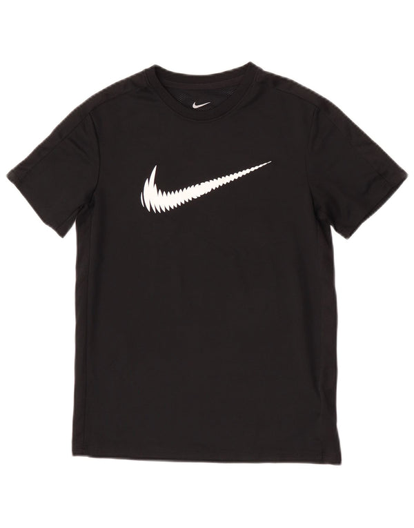 Nike drenge Dri Fit grafisk T-shirt top 10-11 år medium sort polyester