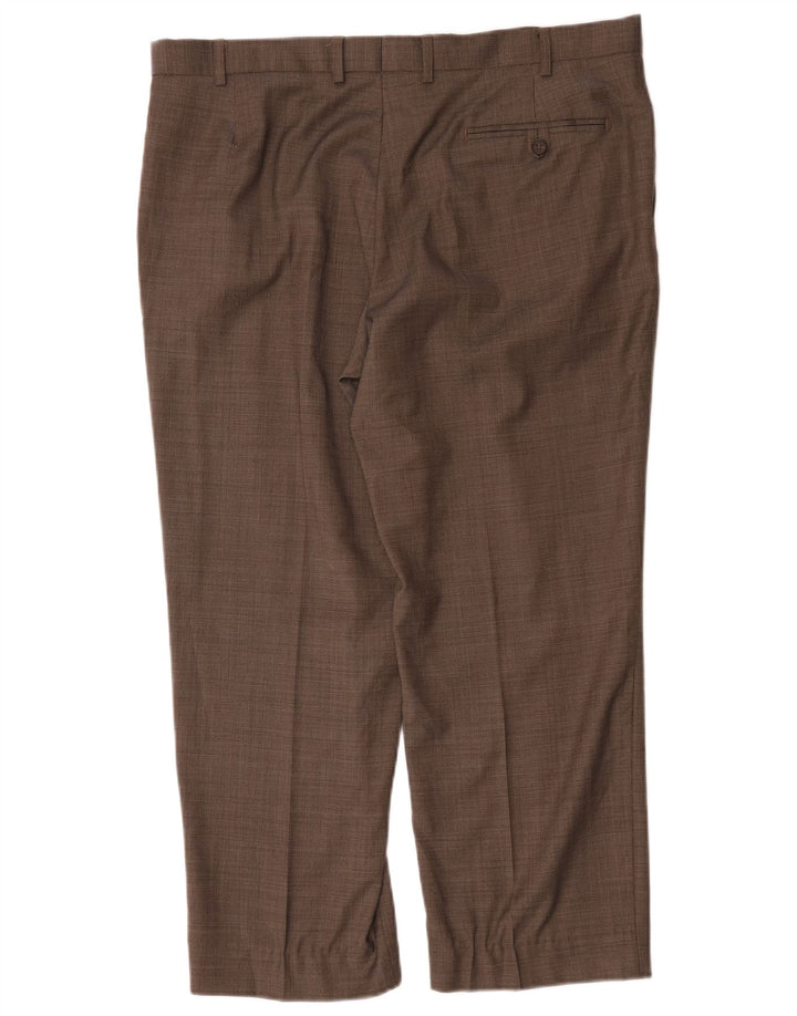 Marks & Spencer Straight Suit Bukser til mænd W38 L29 Brun uld