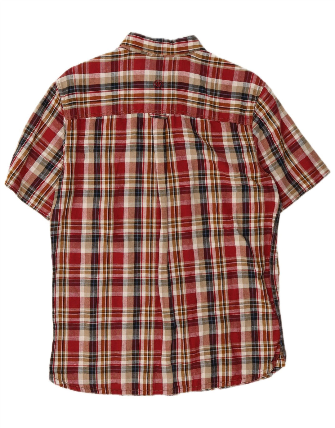 Camicia a maniche corte da uomo Fat Face in cotone a quadri rossi piccoli
