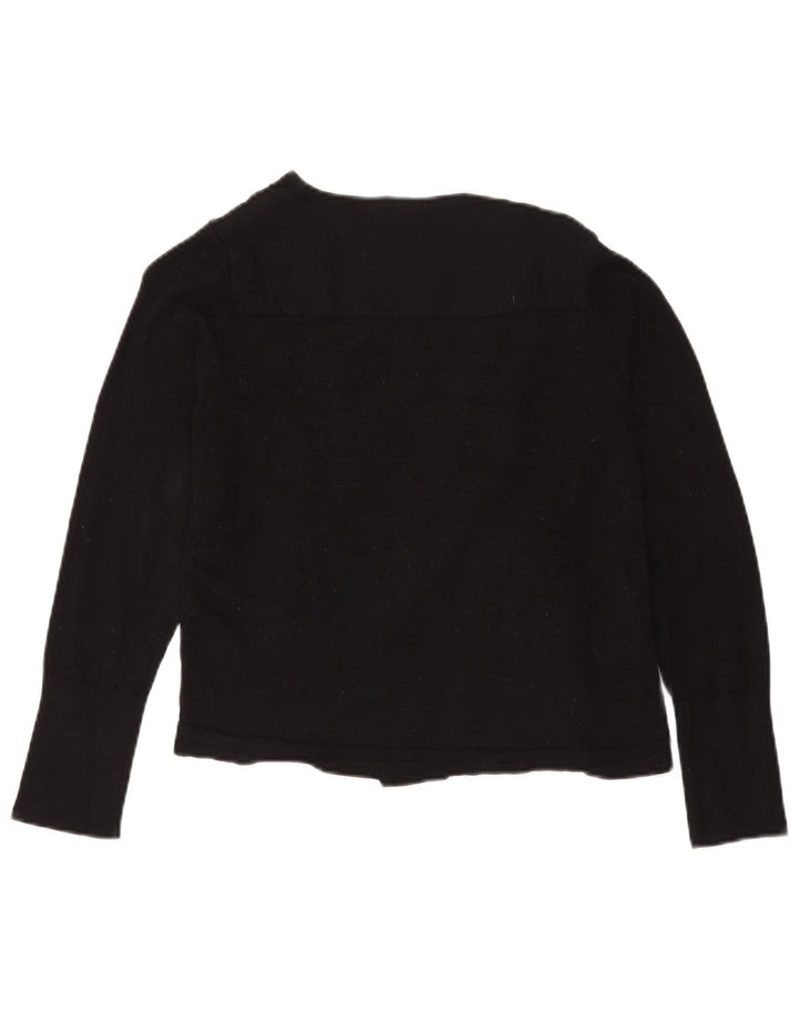 Marks & Spencer Womens Per Una Cardigan Top UK 12 Medium Black Viscose