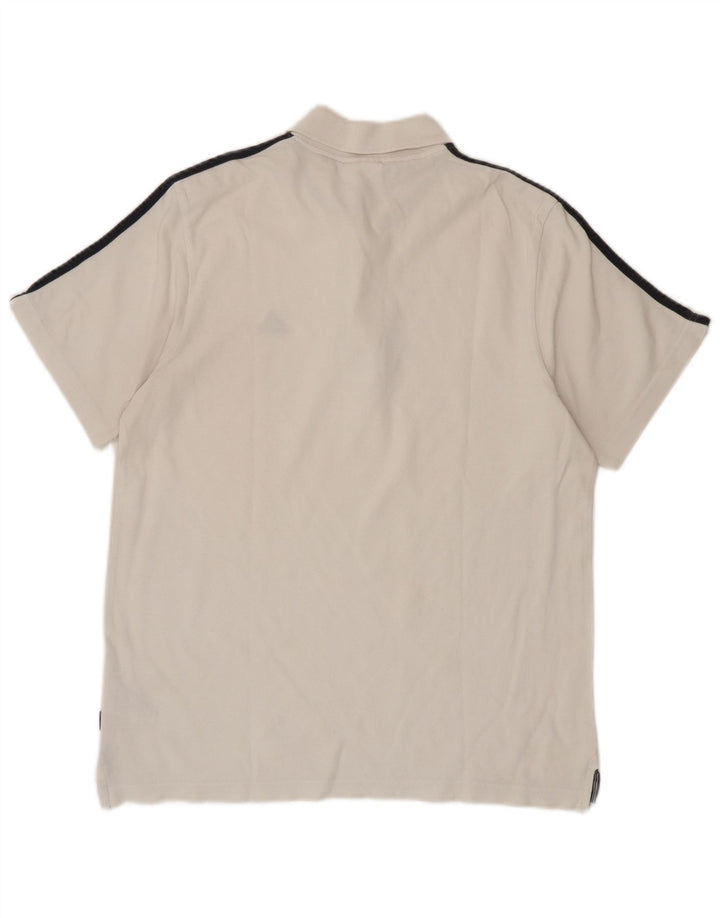 Polo Adidas Hombre Algodón Blanco Mediano