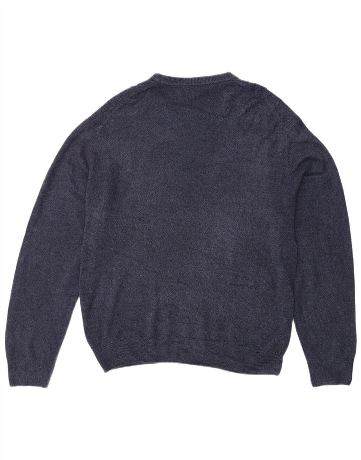 DOCKERS Mens Crew Neck Jumper Sweater XL Navy Blue