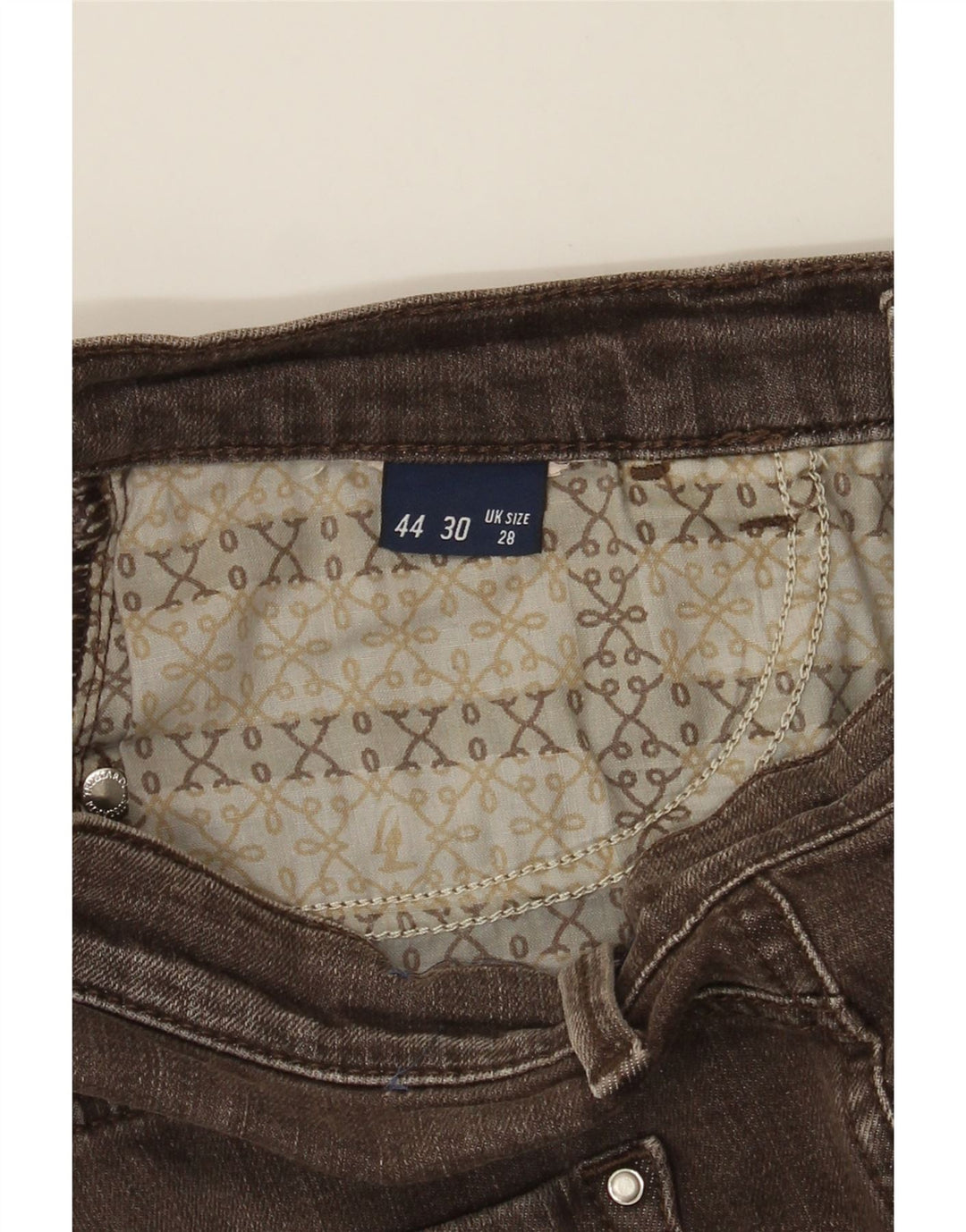 TRUSSARDI Womens Slim Jeans W28 L31 Brown Vintage Trussardi and Second-Hand Trussardi from Messina Hembry 