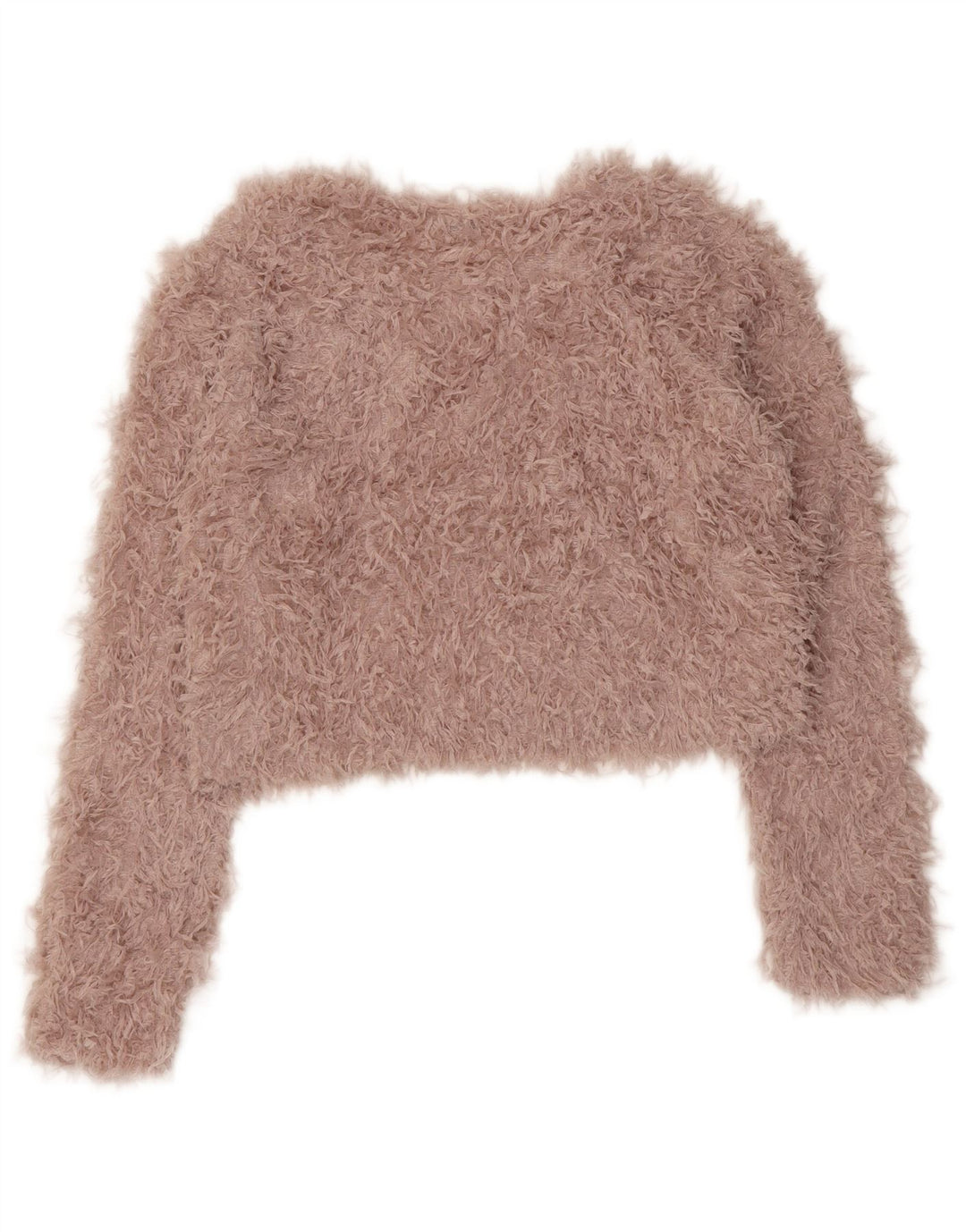 Zara Womens Crop Boat Neck Jumper Sweater UK 12 Medium Pink Polyester