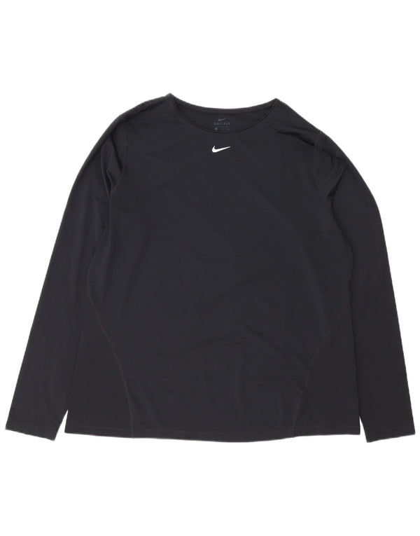 Męska koszulka Nike z długim rękawem 2XL, czarna, poliestrowa, sportowa