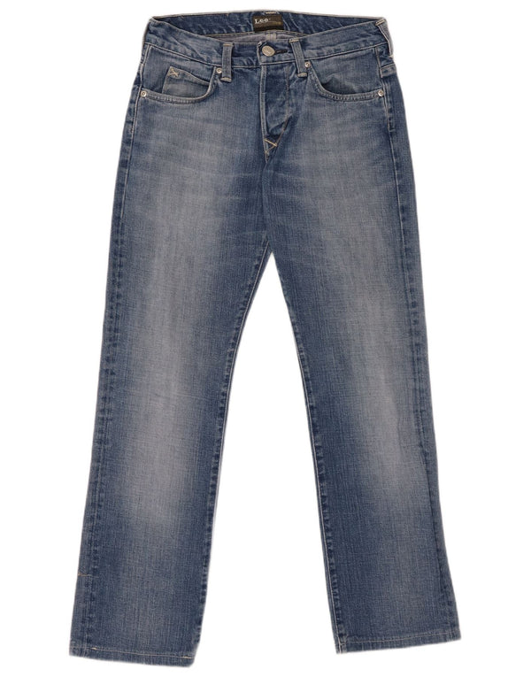 Lee Womens Knox Straight Jeans W28 L28 Blue Cotton
