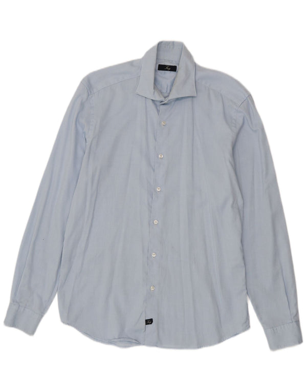 Fay Chemise Homme Taille 41 16 Grand Coton Bleu