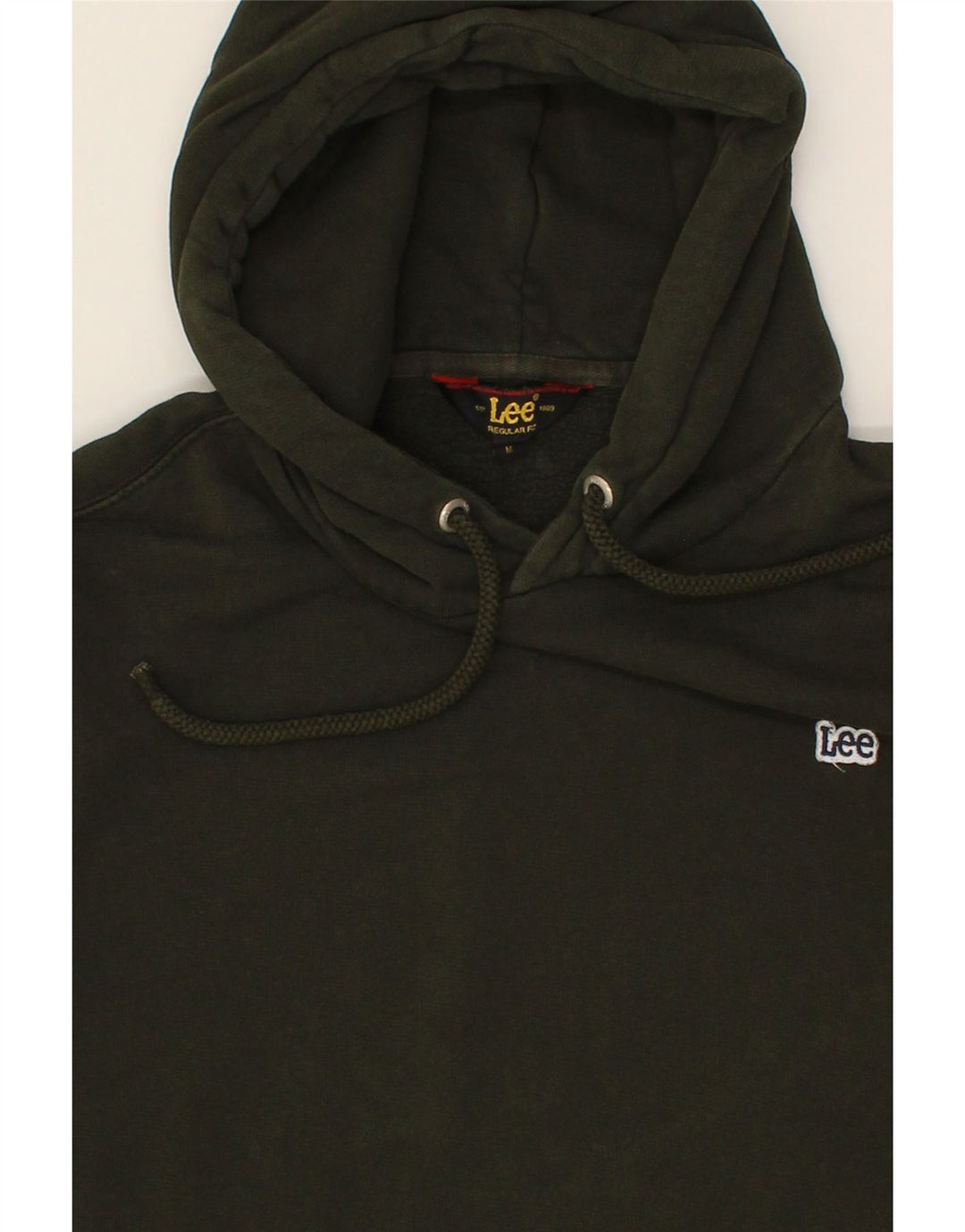 LEE Mens Regular Fit Hoodie Jumper Medium Green Cotton Vintage Lee and Second-Hand Lee from Messina Hembry 