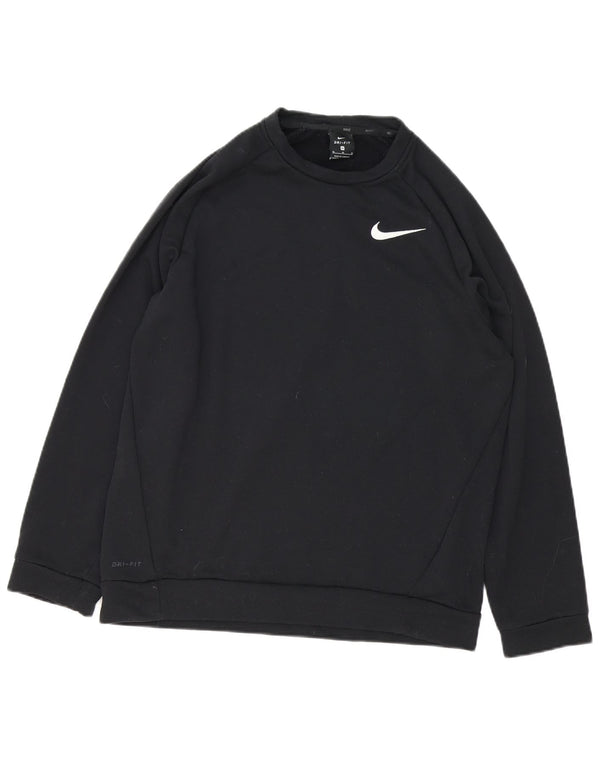 Nike Mens Dri Fit Sweatshirt Jumper Medium Black Polyester
