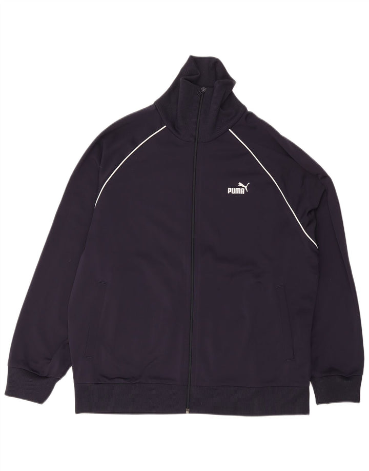 Puma Mens Tracksuit Top Jacket 2XL Navy Blue Polyester