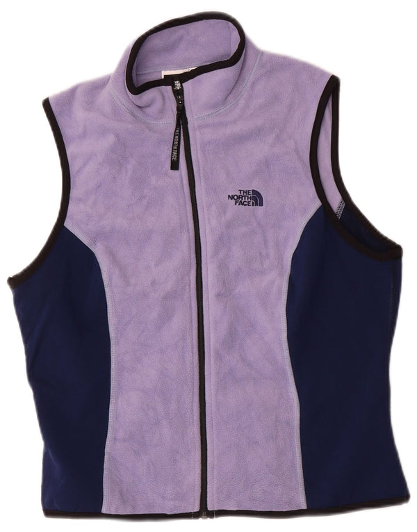 The North Face Damen Fleeceweste UK 14 Large Lila Colourblock Polyester