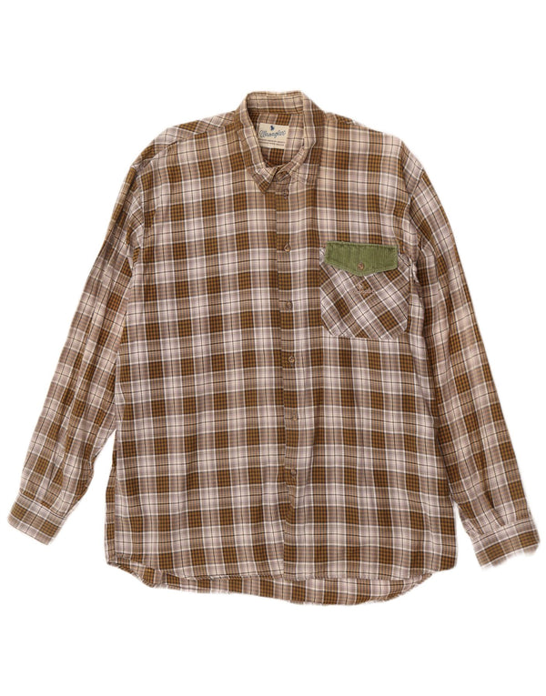 Wrangler Chemise en flanelle pour homme XL Marron à carreaux