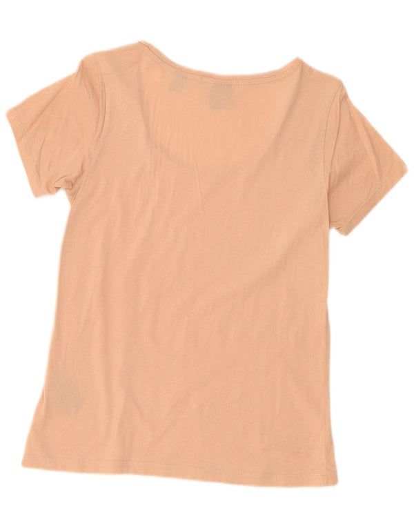 Maison Scotch Womens T-Shirt Top UK 10 Small Beige Coton