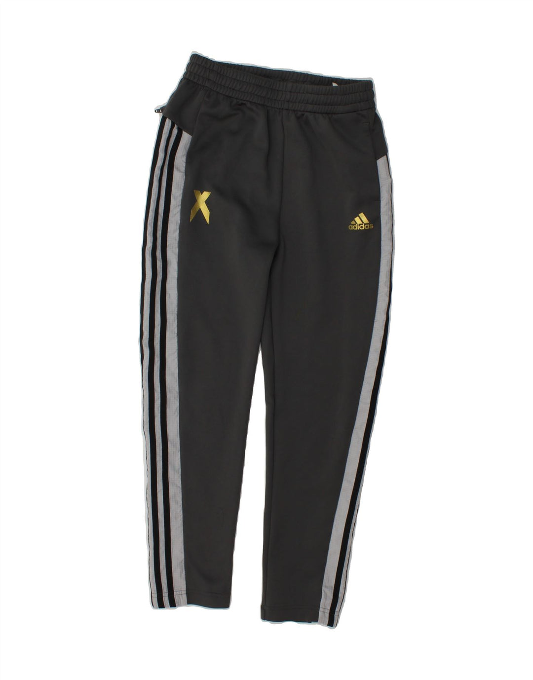 ADIDAS Boys Tracksuit Trousers 11-12 Years  Grey Colourblock Polyester Vintage Adidas and Second-Hand Adidas from Messina Hembry 