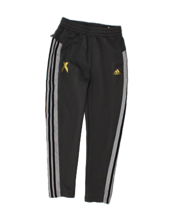 ADIDAS Boys Tracksuit Trousers 11-12 Years  Grey Colourblock Polyester Vintage Adidas and Second-Hand Adidas from Messina Hembry 
