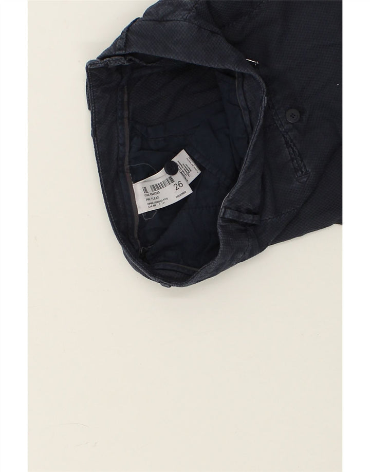 DONDUP Womens Slim Chino Trousers W26 L26  Navy Blue Cotton | Vintage Dondup | Thrift | Second-Hand Dondup | Used Clothing | Messina Hembry 