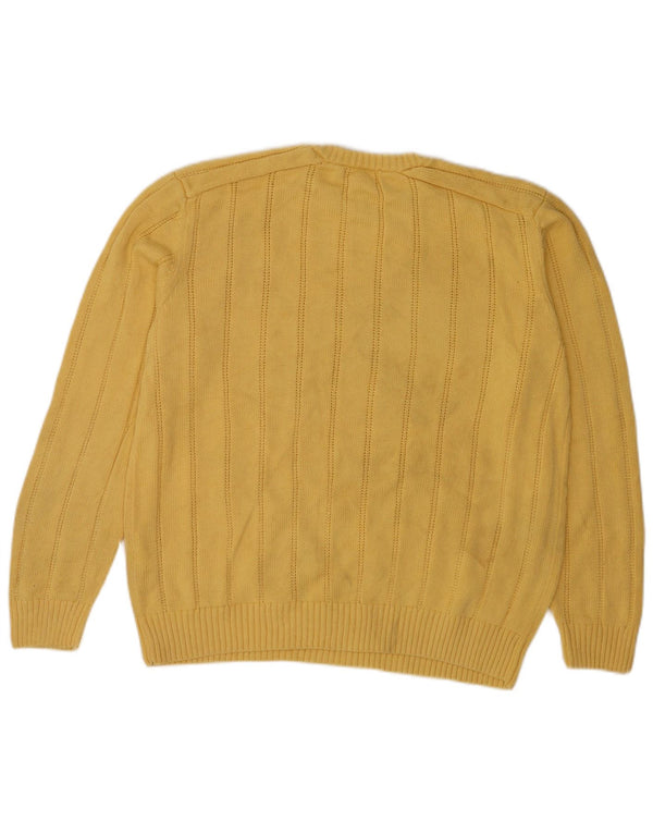 Maglione maglione girocollo da uomo Nautica grande cotone giallo