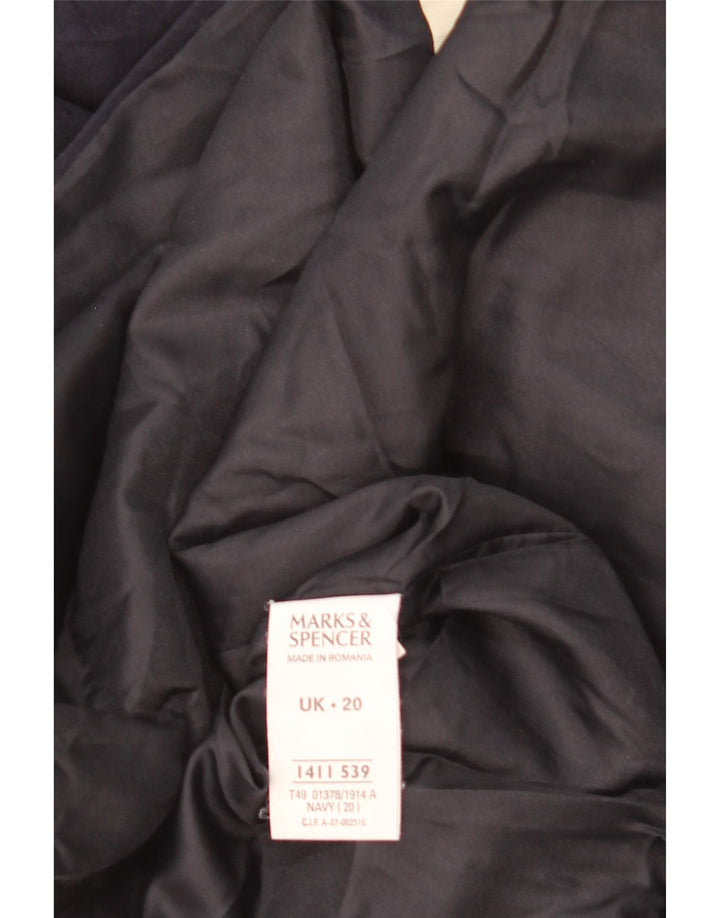 Marks & Spencer Womens Utility Jacket UK 20 2XL Navy Blue Polyester